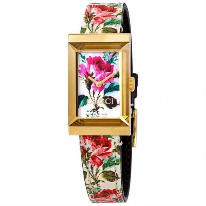 Gucci Ivory Floral YA147406 Kadın Kol Saati